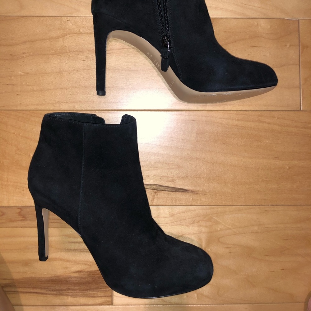 Ma Spiga black suede heels